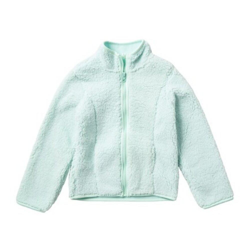 Joe Fresh Fleece Zip Jacket Funnel Neck Long Sleeves Zip Mint Green Small  6